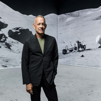 Tom Hanks at the Moonwalkers at Lightroom exhibition